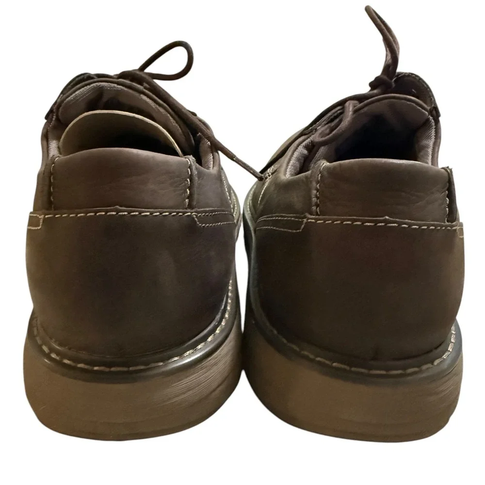 NIB Clarks Cushox Pace Mens 13 M Dark Brown Nubuck Leather Oxford Shoes Comfort